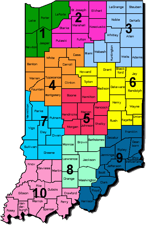 IDHS District Map